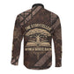 Chinua Achebe Long Sleeve Button Shirt with Tribal Symbol Design, The Storyteller Quote and Africa Wrote Back - African Pride