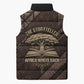 Chinua Achebe Sleeveless Puffer Jacket with Tribal Symbol Design, The Storyteller Quote and Africa Wrote Back - African Pride
