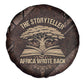 Chinua Achebe Spare Tire Cover with Tribal Symbol Design, The Storyteller Quote and Africa Wrote Back - African Pride