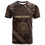 Chinua Achebe T shirt with Tribal Symbol Design, The Storyteller Quote and Africa Wrote Back - African Pride