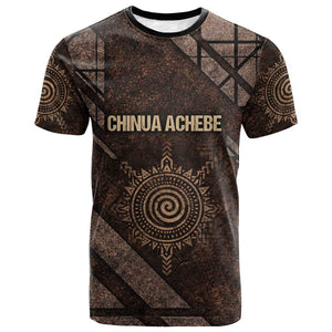 Chinua Achebe T shirt with Tribal Symbol Design, The Storyteller Quote and Africa Wrote Back - African Pride