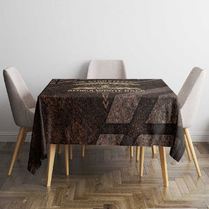 Chinua Achebe Tablecloth with Tribal Symbol Design, The Storyteller Quote and Africa Wrote Back - African Pride