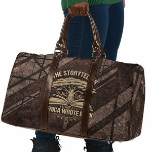 Chinua Achebe Travel Bag with Tribal Symbol Design, The Storyteller Quote and Africa Wrote Back - African Pride