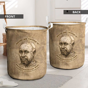 Ngugi wa Thiong O Laundry Basket Vintage Map Ancient African Library - Decolonising the Mind - African Pride