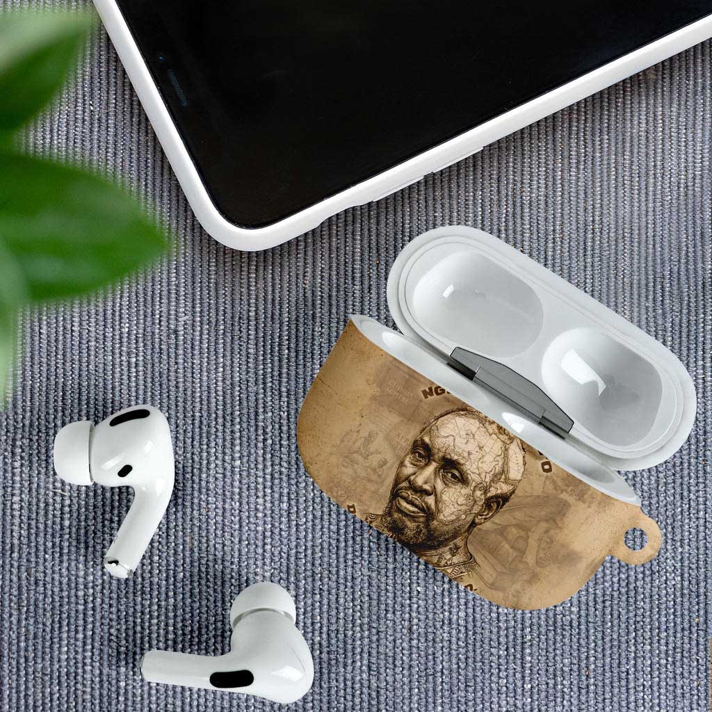 Ngugi wa Thiong O AirPods Case Vintage Map Ancient African Library - Decolonising the Mind - African Pride