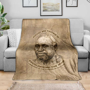 Ngugi wa Thiong O Blanket Vintage Map Ancient African Library - Decolonising the Mind - African Pride