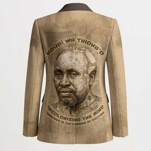 Ngugi wa Thiong O Blazer Vintage Map Ancient African Library - Decolonising the Mind - African Pride