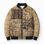 Ngugi wa Thiong O Bomber Puffer Jacket Vintage Map Ancient African Library - Decolonising the Mind - African Pride