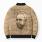 Ngugi wa Thiong O Bomber Puffer Jacket Vintage Map Ancient African Library - Decolonising the Mind - African Pride