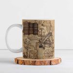 Ngugi wa Thiong O Ceramic Mug Vintage Map Ancient African Library - Decolonising the Mind - African Pride