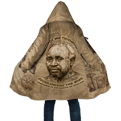 Ngugi wa Thiong O Cloak Vintage Map Ancient African Library - Decolonising the Mind - African Pride