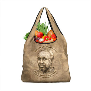 Ngugi wa Thiong O Grocery Bag Vintage Map Ancient African Library - Decolonising the Mind - African Pride