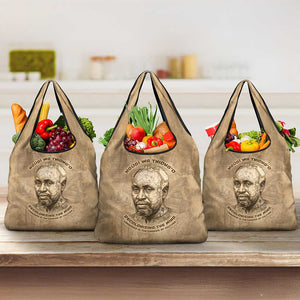 Ngugi wa Thiong O Grocery Bag Vintage Map Ancient African Library - Decolonising the Mind - African Pride