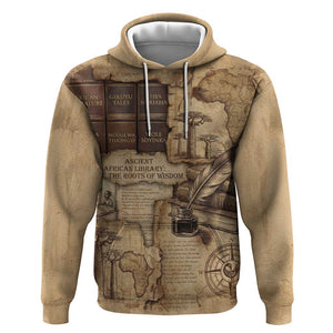Ngugi wa Thiong O Hoodie Vintage Map Ancient African Library - Decolonising the Mind - African Pride