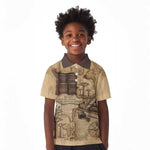 Ngugi wa Thiong O Kid Polo Shirt Vintage Map Ancient African Library - Decolonising the Mind - African Pride
