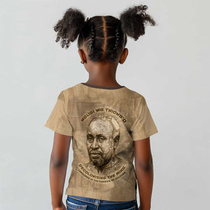 Ngugi wa Thiong O Kid T shirt Vintage Map Ancient African Library - Decolonising the Mind - African Pride