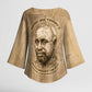 Ngugi wa Thiong O Kimono Sleeve Blouse Vintage Map Ancient African Library - Decolonising the Mind - African Pride