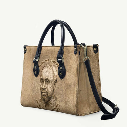 Ngugi wa Thiong O Leather Bag Vintage Map Ancient African Library - Decolonising the Mind - African Pride