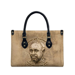 Ngugi wa Thiong O Leather Bag Vintage Map Ancient African Library - Decolonising the Mind - African Pride