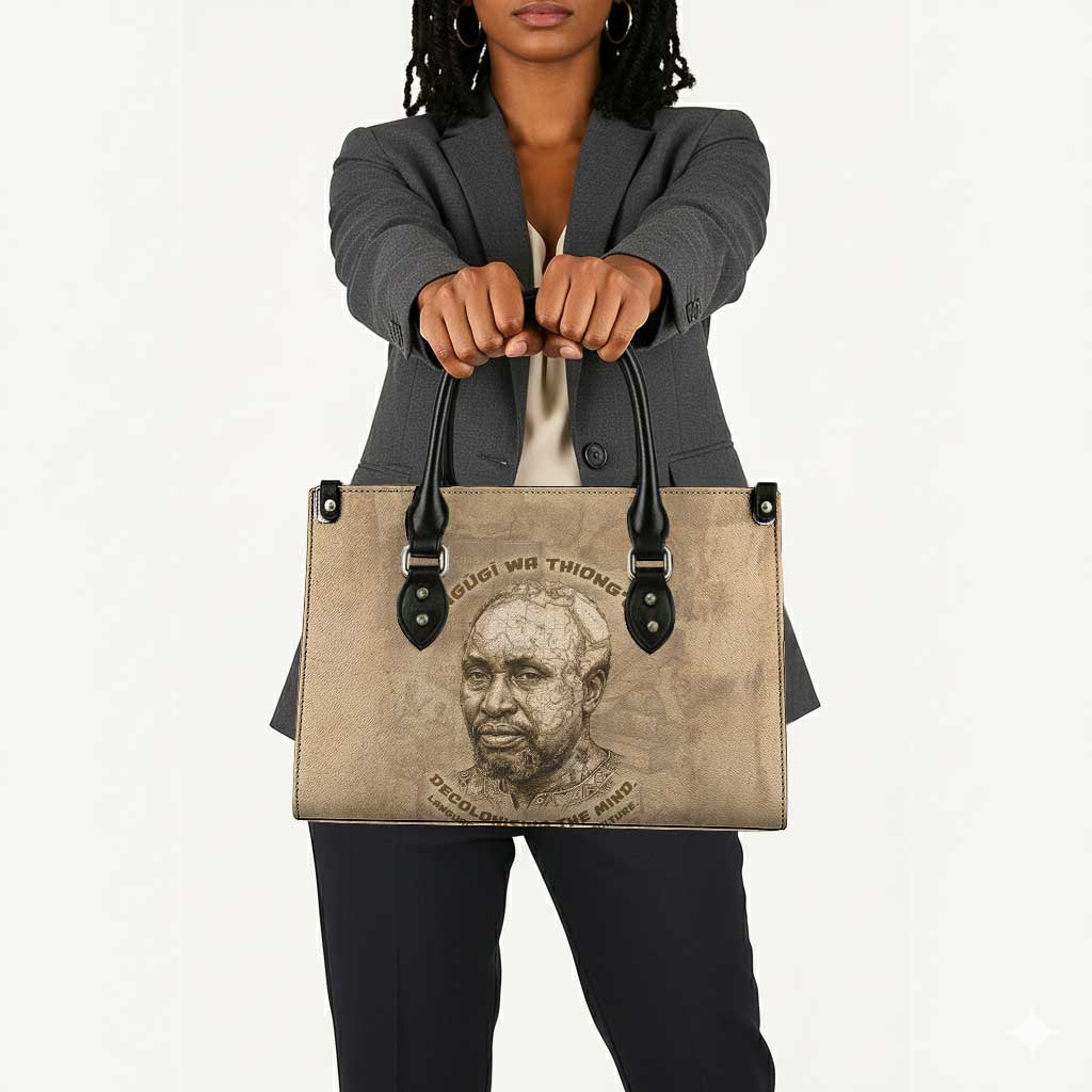 Ngugi wa Thiong O Leather Bag Vintage Map Ancient African Library - Decolonising the Mind - African Pride