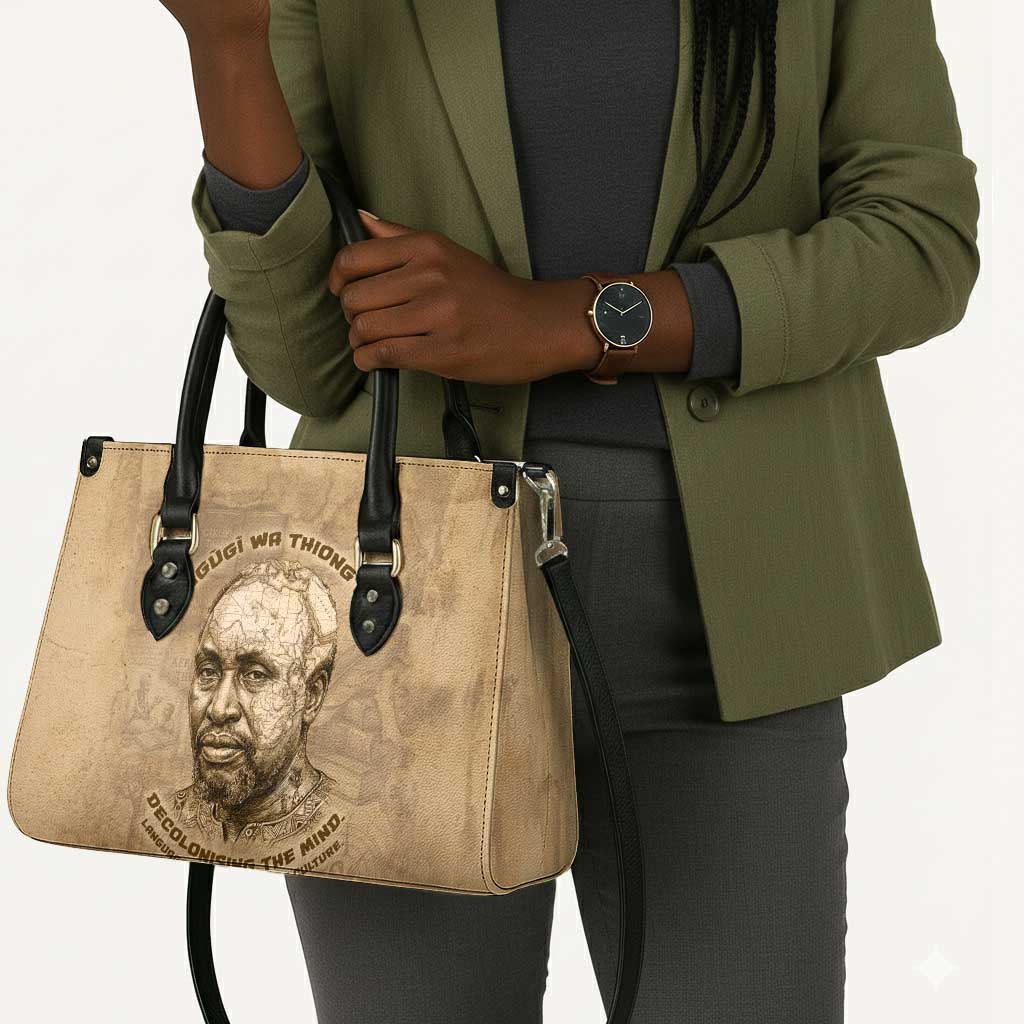 Ngugi wa Thiong O Leather Bag Vintage Map Ancient African Library - Decolonising the Mind - African Pride