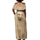 Ngugi wa Thiong O Off Shoulder Maxi Dress Vintage Map Ancient African Library - Decolonising the Mind - African Pride
