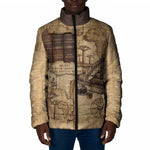 Ngugi wa Thiong O Padded Jacket Vintage Map Ancient African Library - Decolonising the Mind - African Pride