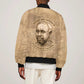 Ngugi wa Thiong O Sleeve Zip Bomber Jacket Vintage Map Ancient African Library - Decolonising the Mind - African Pride