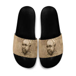 Ngugi wa Thiong O Slide Sandals Vintage Map Ancient African Library - Decolonising the Mind - African Pride
