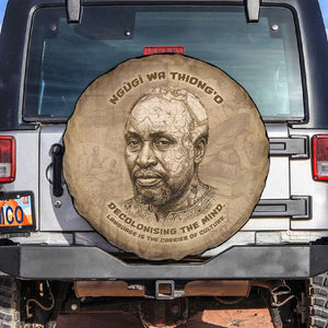 Ngugi wa Thiong O Spare Tire Cover Vintage Map Ancient African Library - Decolonising the Mind - African Pride