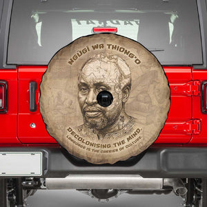 Ngugi wa Thiong O Spare Tire Cover Vintage Map Ancient African Library - Decolonising the Mind - African Pride