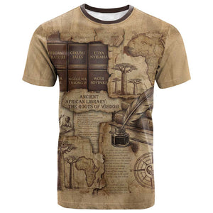 Ngugi wa Thiong O T shirt Vintage Map Ancient African Library - Decolonising the Mind - African Pride