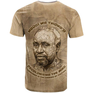 Ngugi wa Thiong O T shirt Vintage Map Ancient African Library - Decolonising the Mind - African Pride