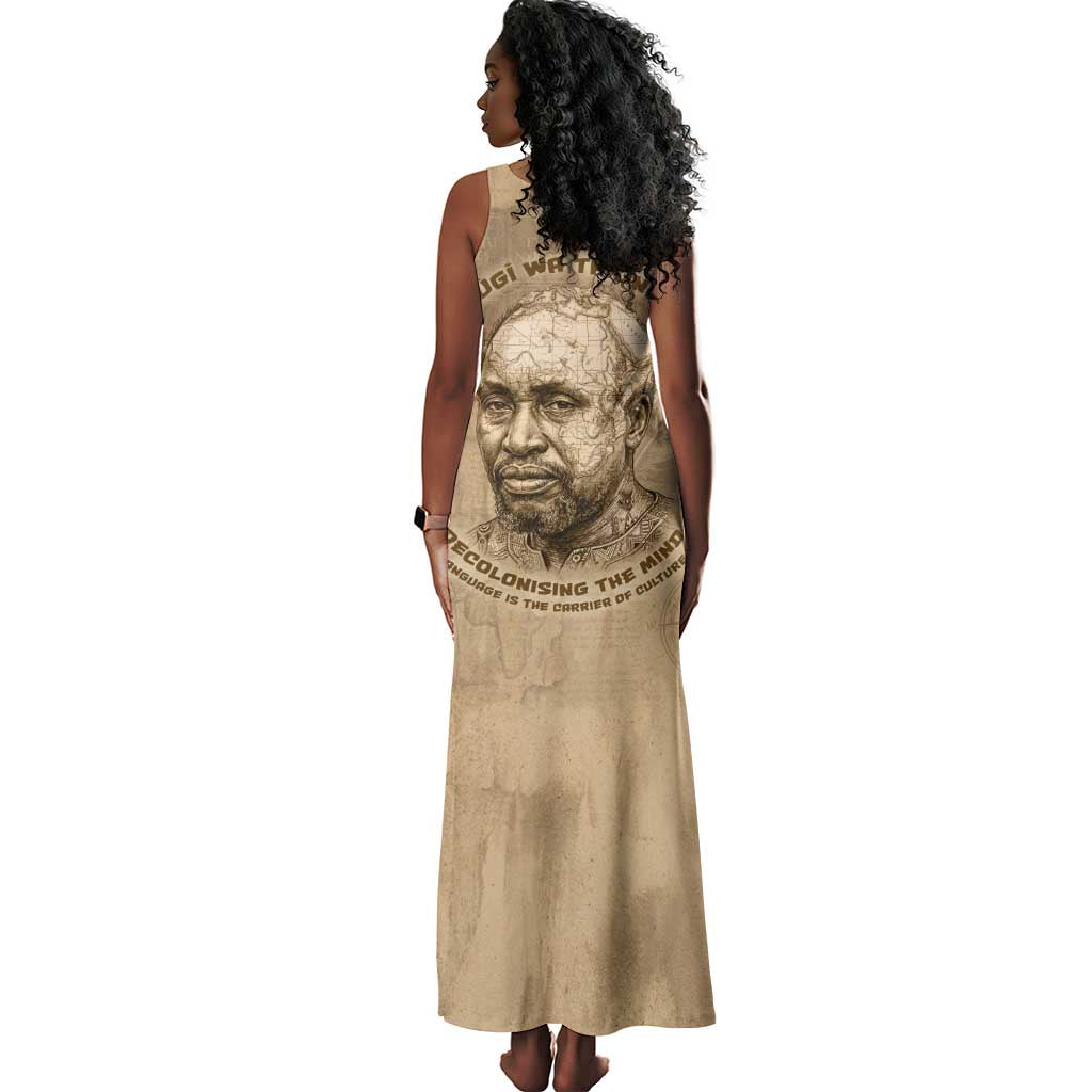 Ngugi wa Thiong O Tank Maxi Dress Vintage Map Ancient African Library - Decolonising the Mind - African Pride