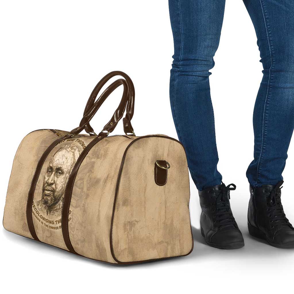 Ngugi wa Thiong O Travel Bag Vintage Map Ancient African Library - Decolonising the Mind - African Pride