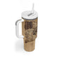 Ngugi wa Thiong O Tumbler With Handle Vintage Map Ancient African Library - Decolonising the Mind - African Pride