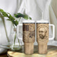 Ngugi wa Thiong O Tumbler With Handle Vintage Map Ancient African Library - Decolonising the Mind - African Pride