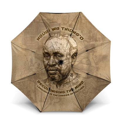 Ngugi wa Thiong O Umbrella Vintage Map Ancient African Library - Decolonising the Mind - African Pride