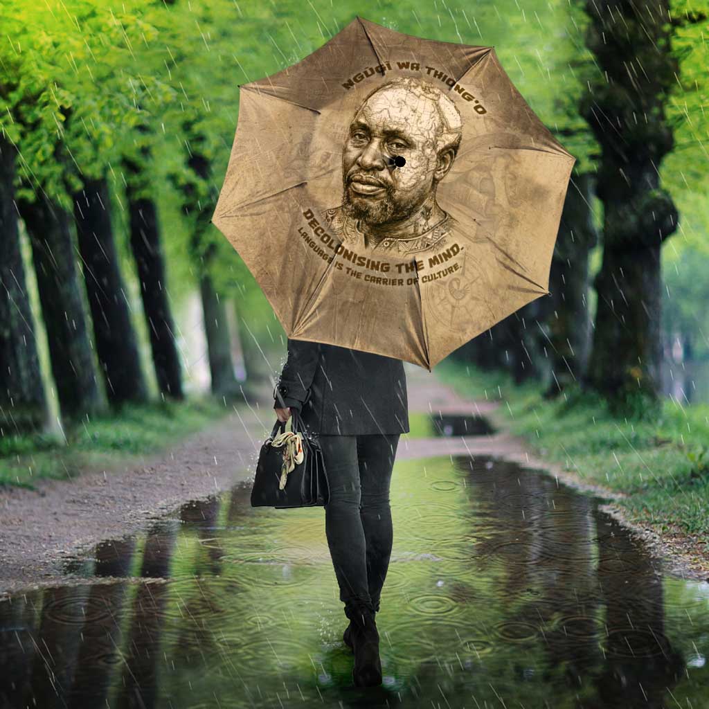 Ngugi wa Thiong O Umbrella Vintage Map Ancient African Library - Decolonising the Mind - African Pride