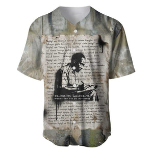 Ngugi wa Thiong O Baseball Jersey Graffiti Resist Statement Ink Pen Revolution Fist Literary Activism - African Pride