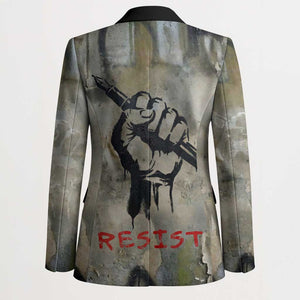 Ngugi wa Thiong O Blazer Graffiti Resist Statement Ink Pen Revolution Fist Literary Activism - African Pride