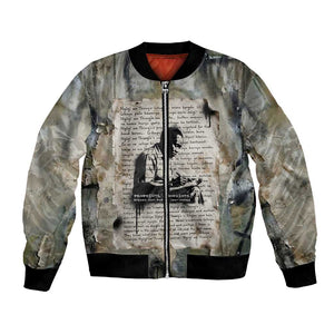Ngugi wa Thiong O Bomber Jacket Graffiti Resist Statement Ink Pen Revolution Fist Literary Activism - African Pride