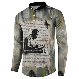 Ngugi wa Thiong O Button Sweatshirt Graffiti Resist Statement Ink Pen Revolution Fist Literary Activism