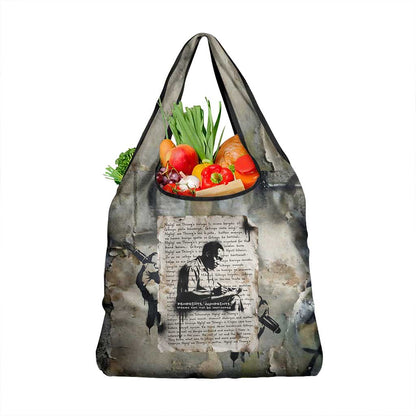 Ngugi wa Thiong O Grocery Bag Graffiti Resist Statement Ink Pen Revolution Fist Literary Activism - African Pride