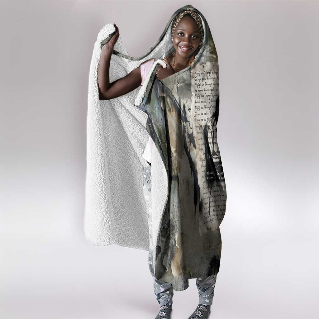 Ngugi wa Thiong O Hooded Blanket Graffiti Resist Statement Ink Pen Revolution Fist Literary Activism - African Pride