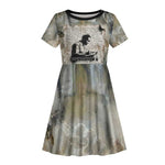 Ngugi wa Thiong O Kid Short Sleeve Dress Graffiti Resist Statement Ink Pen Revolution Fist Literary Activism - African Pride