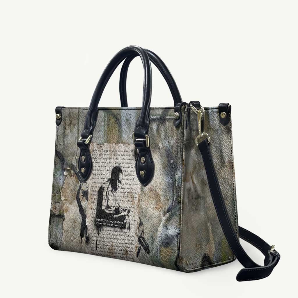 Ngugi wa Thiong O Leather Bag Graffiti Resist Statement Ink Pen Revolution Fist Literary Activism - African Pride