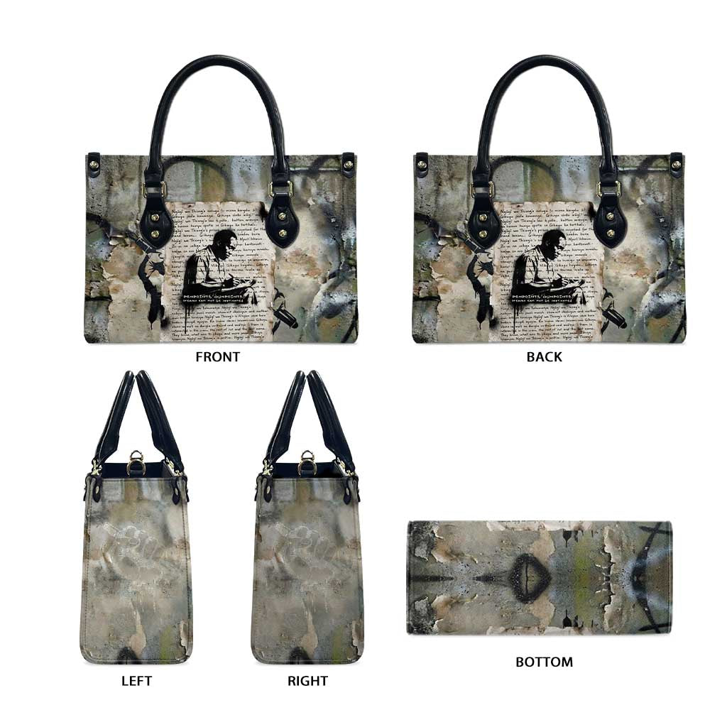 Ngugi wa Thiong O Leather Bag Graffiti Resist Statement Ink Pen Revolution Fist Literary Activism - African Pride