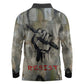 Ngugi wa Thiong O Long Sleeve Polo Shirt Graffiti Resist Statement Ink Pen Revolution Fist Literary Activism - African Pride