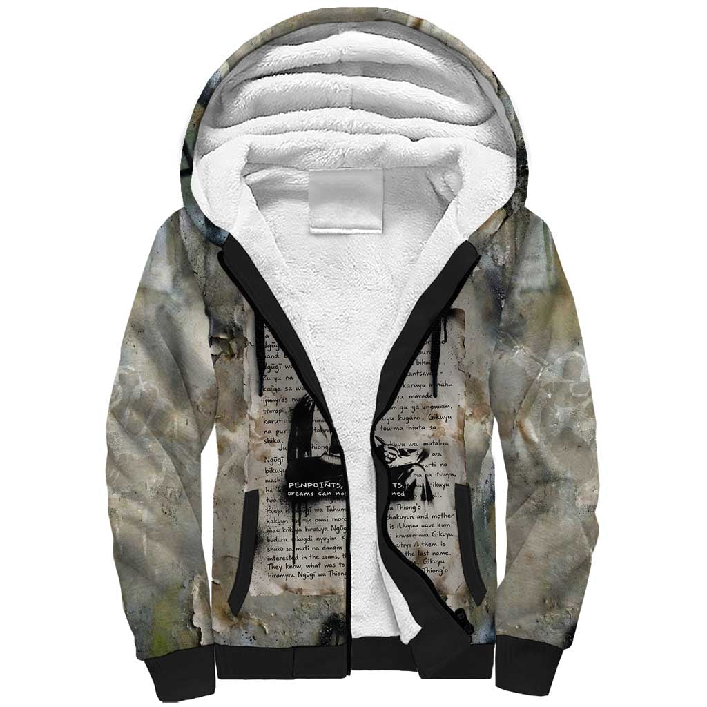 Ngugi wa Thiong O Sherpa Hoodie Graffiti Resist Statement Ink Pen Revolution Fist Literary Activism - African Pride